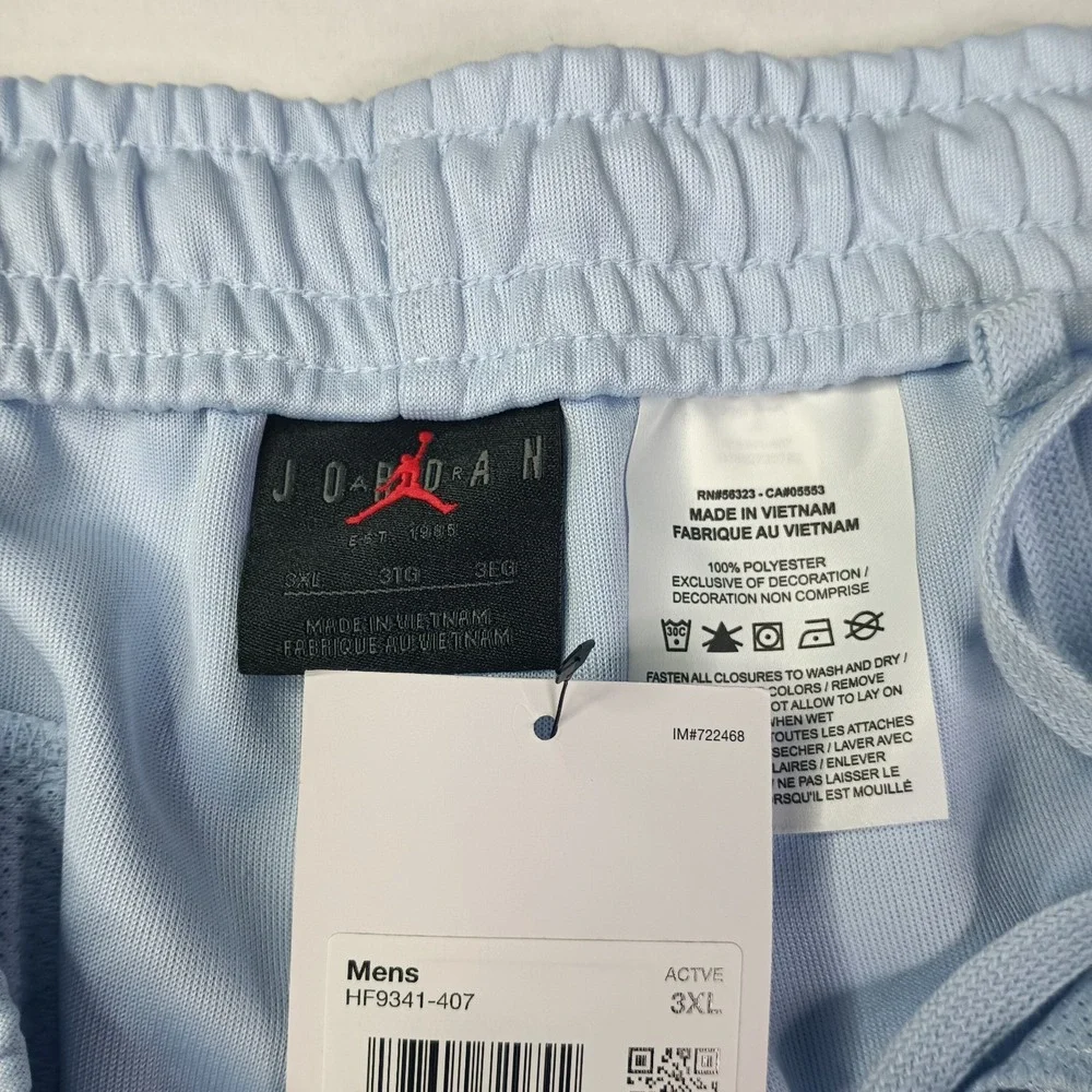 Air Jordan Essentials Tracksuit Pants Men's Size 3XL Sky‎ Blue HF9341-407 NWT